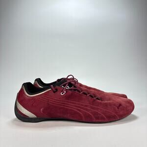 Puma Catch Soleil SD Deep Red Suede Lace Up Driving Shoes 304713-04 Mens Size 13